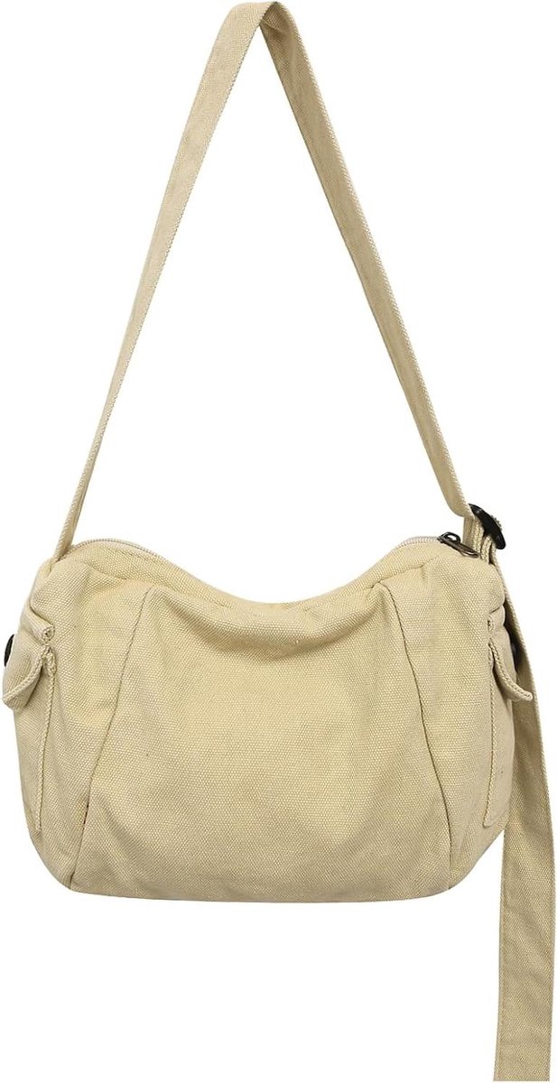 Schoudertas Canvas - Crossbody tas - Dagelijks gebruik - Verstelbare band - 28 x 10 x 19 cm - Elegant