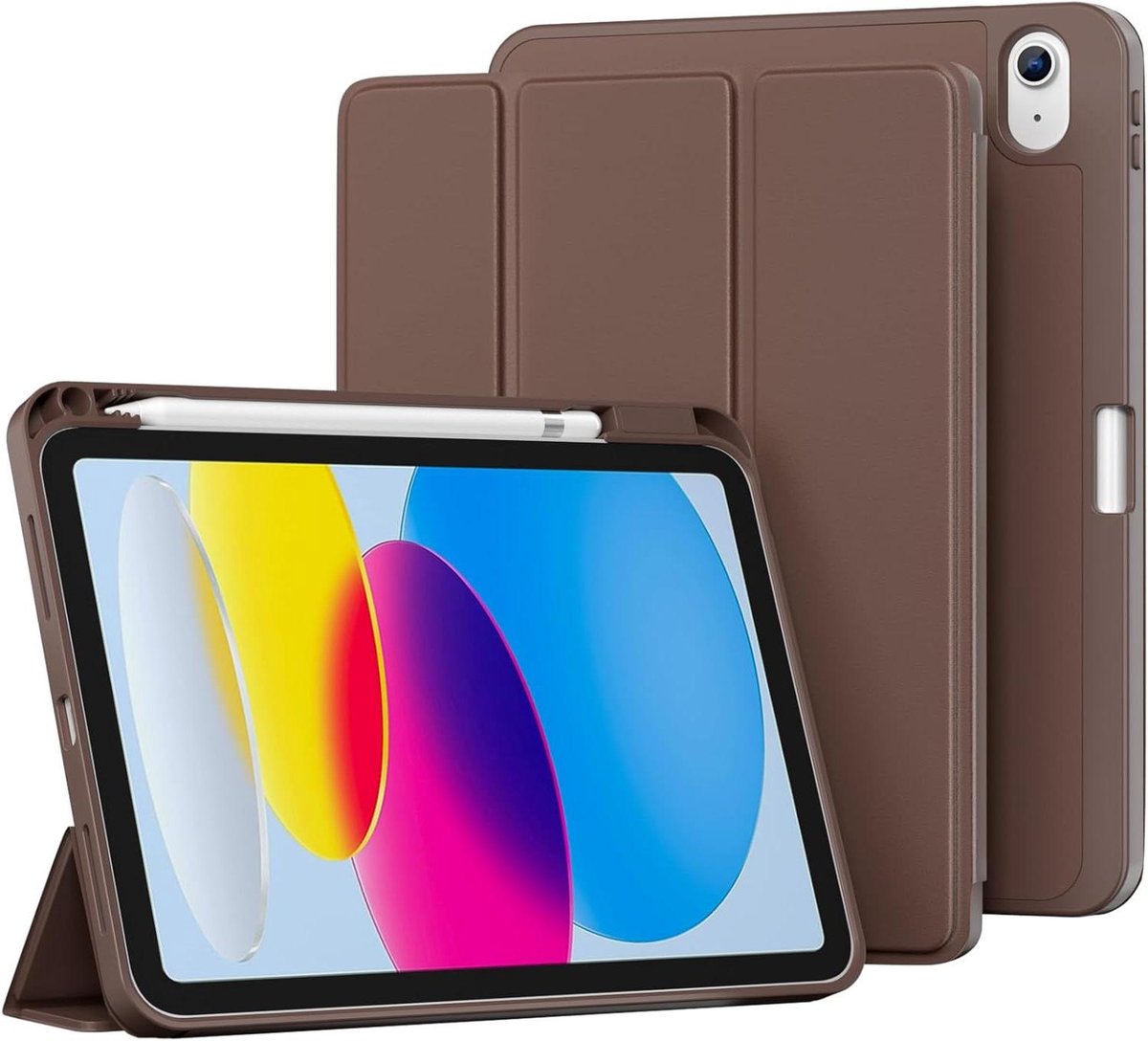 iPad Hoes - Tablet Cover - Bescherming Tablet - Ingebouwde Potloodhouder - 11 inch - Bruin