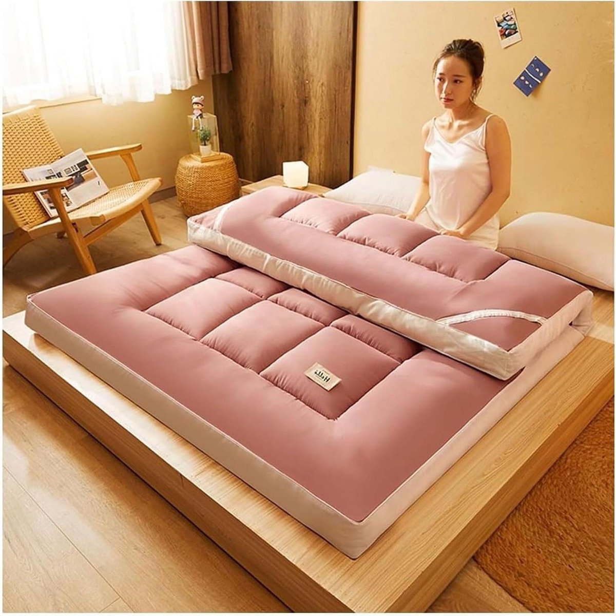 Opvouwbare Matras - Japanse Futon - Kamperen en Reizen - Ergonomisch Ontwerp - 150 x 200cm - B