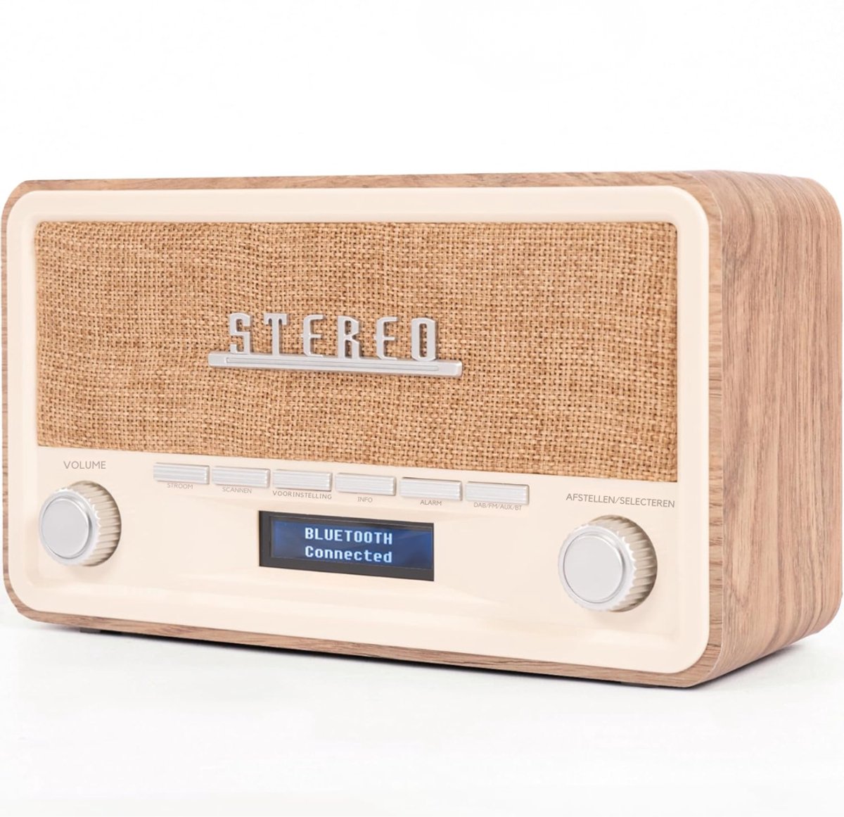 Florixa® CD Speler - CD Speler Bluetooth - FM radio - Houtkleur- 26cm x 11cm x 15cm