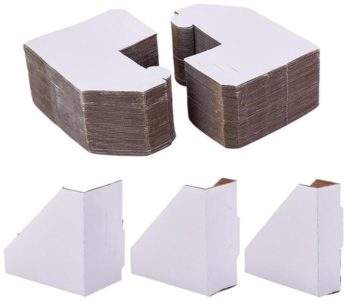 Hoekbeschermers 100 Stuks - Opvouwbaar Kraftpapier - Kartonnen Verpakkingshoek - Verpakking Randbeschermer - Afmetingen 9,85 x 2,7 x 9,8 cm - Perfect voor Bescherming Schilderijen