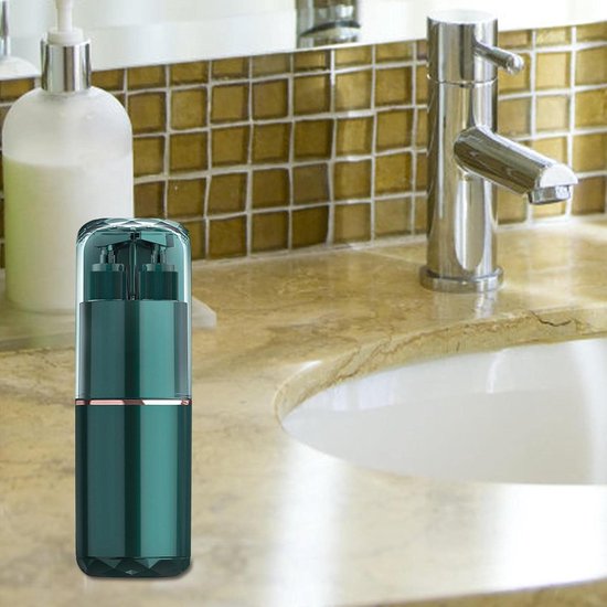 Reisetui Tandenborstel - Opbergdoos Mondverzorging - Hygiënisch Reizen - Inclusief Spiegel Kam - 21 cm Lengte - Wit Groen — afbeelding 3