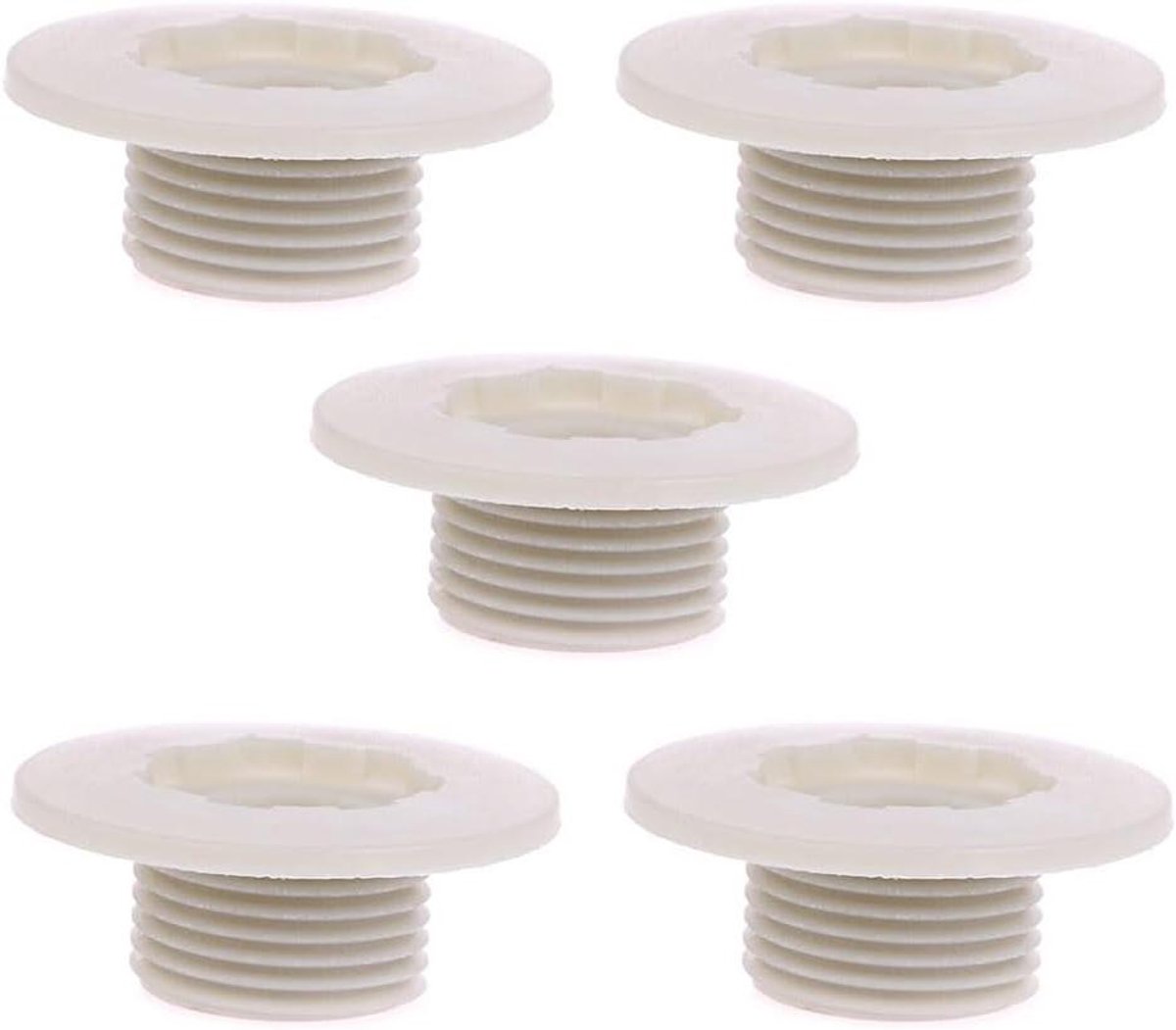 Kettingzaag Wormwiel Set - Oliepomp Tandwiel - Kettingzaag Onderhoud - Duurzaam PA Materiaal - 5 Stuks - Wit Zwart