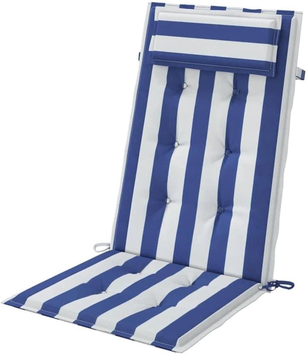 Kussens Hoge Rugleuning - Zitkussens Tuinstoel - Buiten Zitten - Waterafstotend Oxford Weefsel - 120 x 50 cm