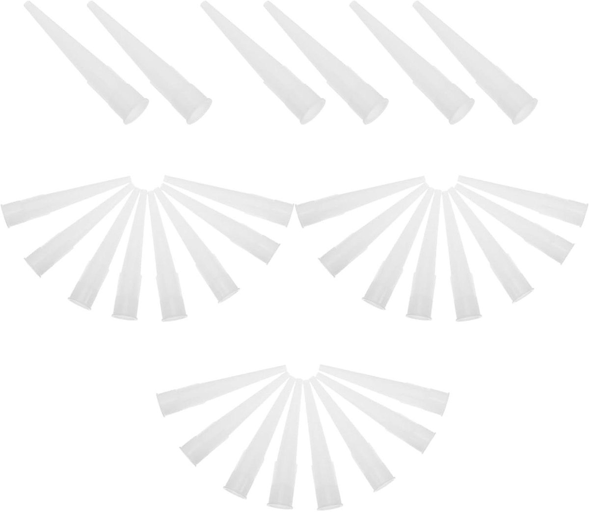 Kitmondstukken Set - Kitspuit Mondstukken - Nauwkeurig Afdichten - Anti-verstoppingsafdichting - 10 cm - Wit