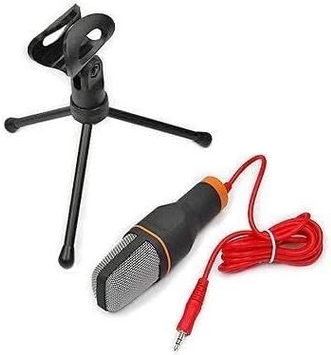 Studiomicrofoon - Live microfoon Zingen - Online Chatten Zingen - Geluidsdempende Technologie - 1.8m Kabel - Zwart