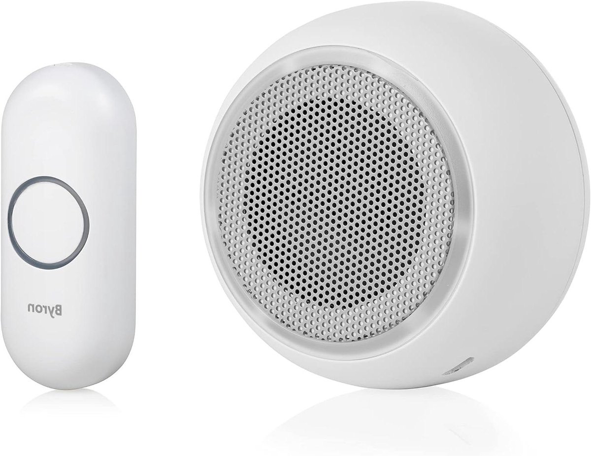 Draadloze Deurbel Set - Bel en Ontvanger - Bezoekers Ontvangen - 175 Meter Bereik - IP44 Waterdicht - Sparkling White