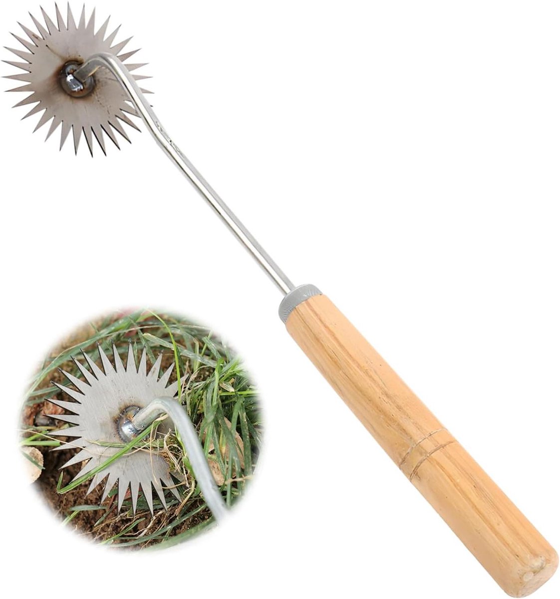 Onkruidtrekker Gereedschap - Wiedgereedschap Tuin - Onkruid Verwijderen - Hol Ontworpen - 37.5 cm - Zilver