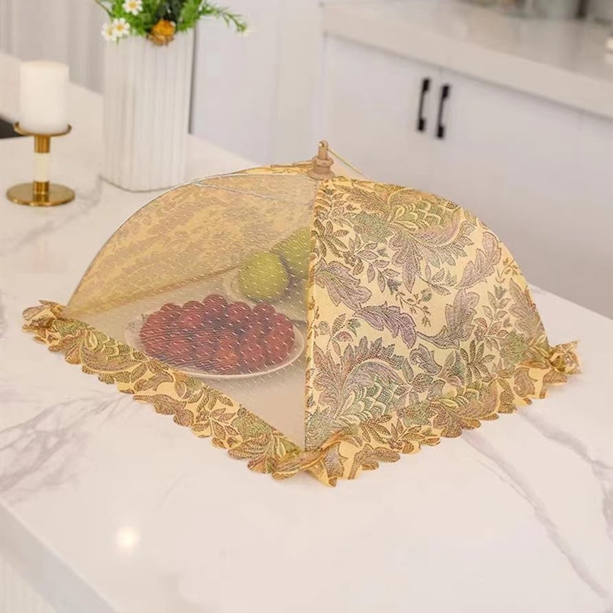 Herbruikbare en Opvouwbare Pop-Up Mesh Voedselafdekking Tent, Ideaal voor Picknicks en Buitenactiviteiten, Voedsel Doms voor Bescherming tegen Insecten