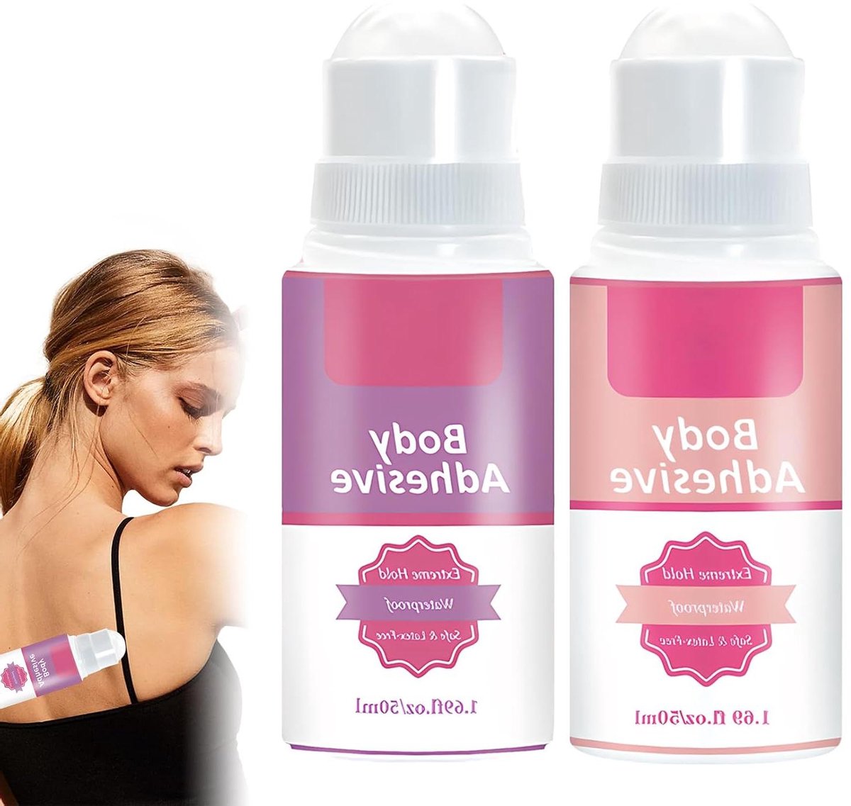 Huidlijm Voor Kleding - Textiellijm Set - Kleding Op Zijn Plaats - Sterke Klevende Formule - 2 Stuks 50 ml