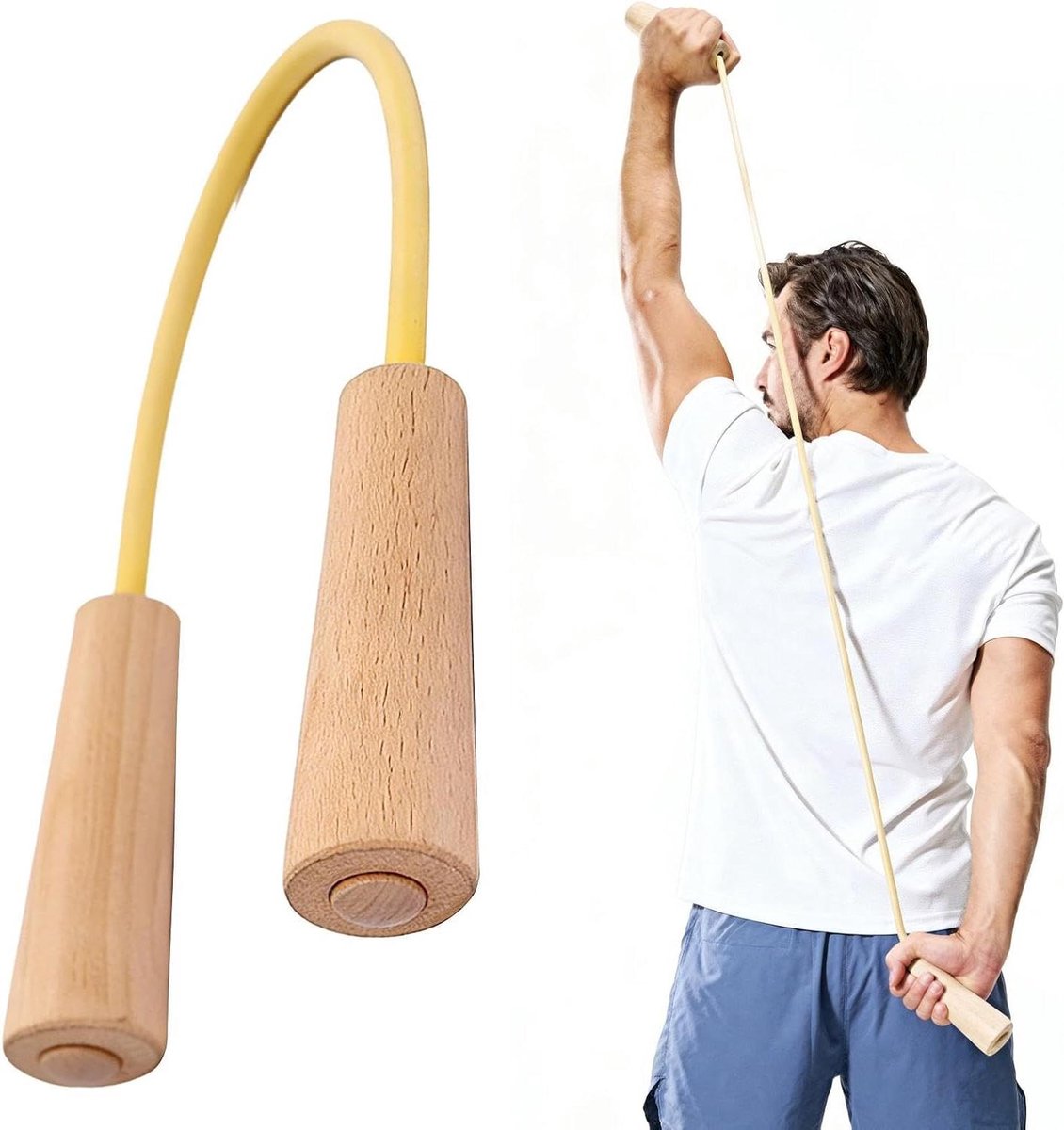 Weerstandsbanden met Handvat - Oefenbanden Kracht - Lichaamsoefeningen Thuis - Ergonomisch Anti-slip Grip - 75 cm - Niet gespecificeerd
