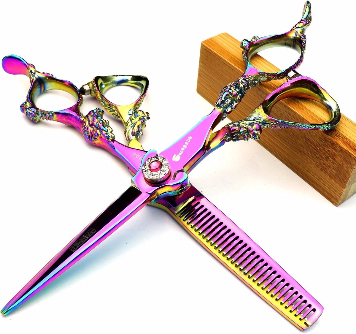 Haar Schaar Set - Paars - 6 Inch - Professioneel en Ergonomisch Ontwerp - Voor Kappers