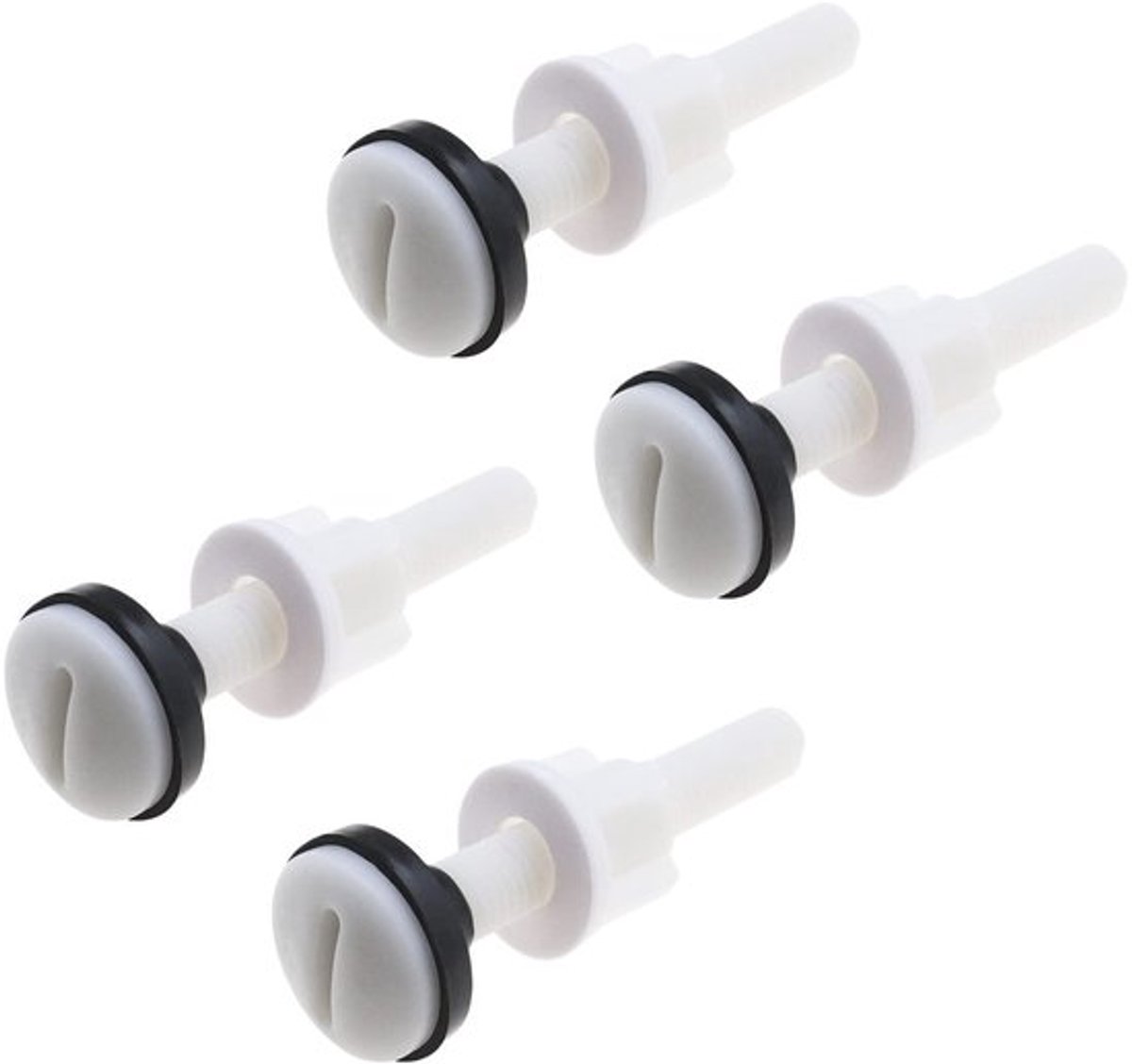 Toilet Tank Bouten M10 - 4 Stuks - Wit Kunststof/Rubber - Bevestiging - Afdichting Kit - Eenvoudig te Installeren - Wc Bouten
