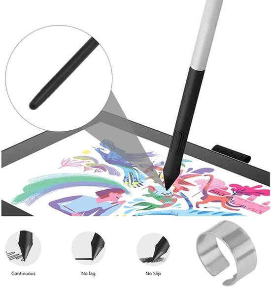 Stylus Nibs 10x Zwart - Vervangende Penpunten - Compatibel met Wacom - Kunststof - Gen.1 - Inclusief Wisselaar — afbeelding 3