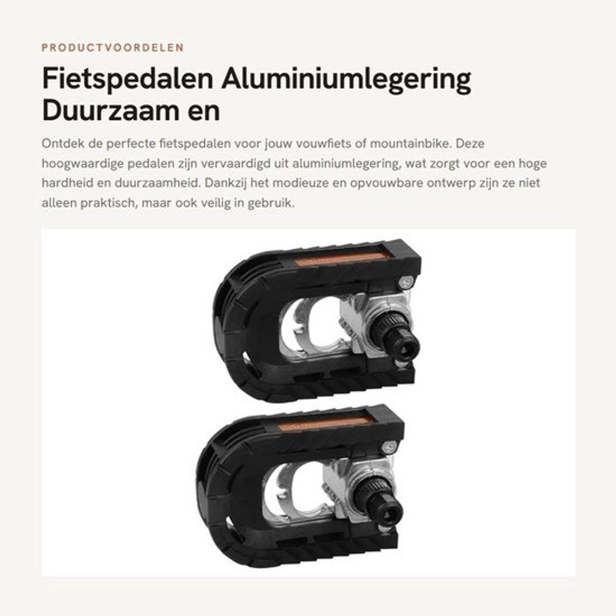 Fietspedalen Aluminiumlegering - Opvouwbaar - Zwart - Slipweerstand - Duurzaam - Afmetingen 10x7,1x3 cm - Fietsaccessoires