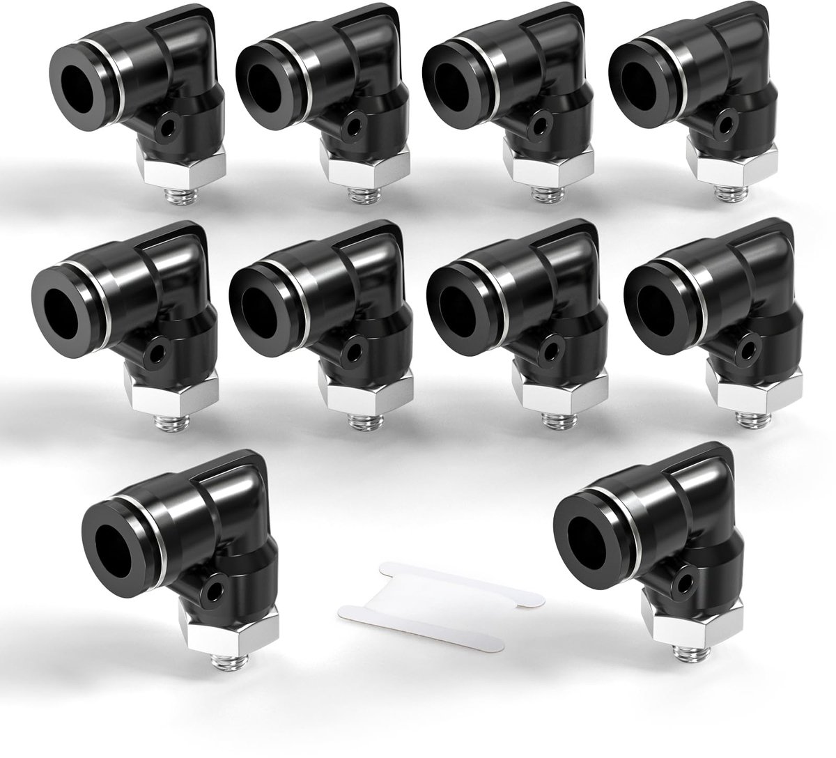 Pneumatische elleboog 4mm buis OD x M5 draad 90 koppelingen - push to connect - set van 10 - ShopVlot