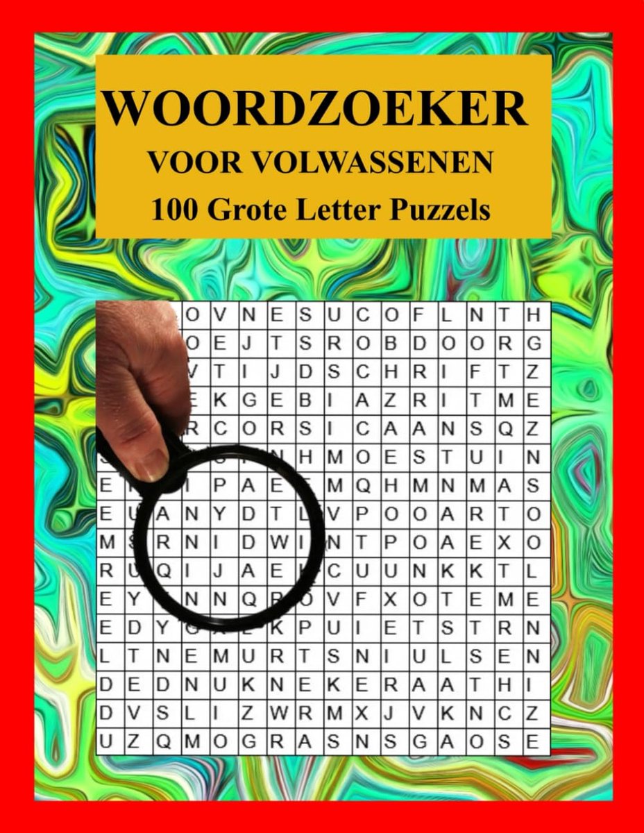 Woordzoeker Voor Volwassenen: 100 Grote letter puzzels - ShopVlot