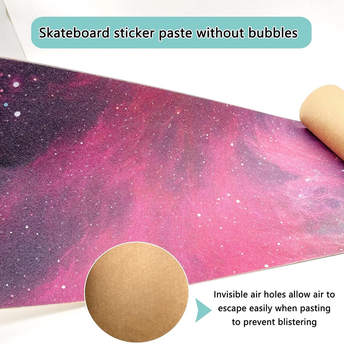 Grip Tape voor Skateboards en Longboards - Bubble Free, Waterdicht, Antislip, Slijtvast, 84 x 23 cm voor Optimale Grip en Controle