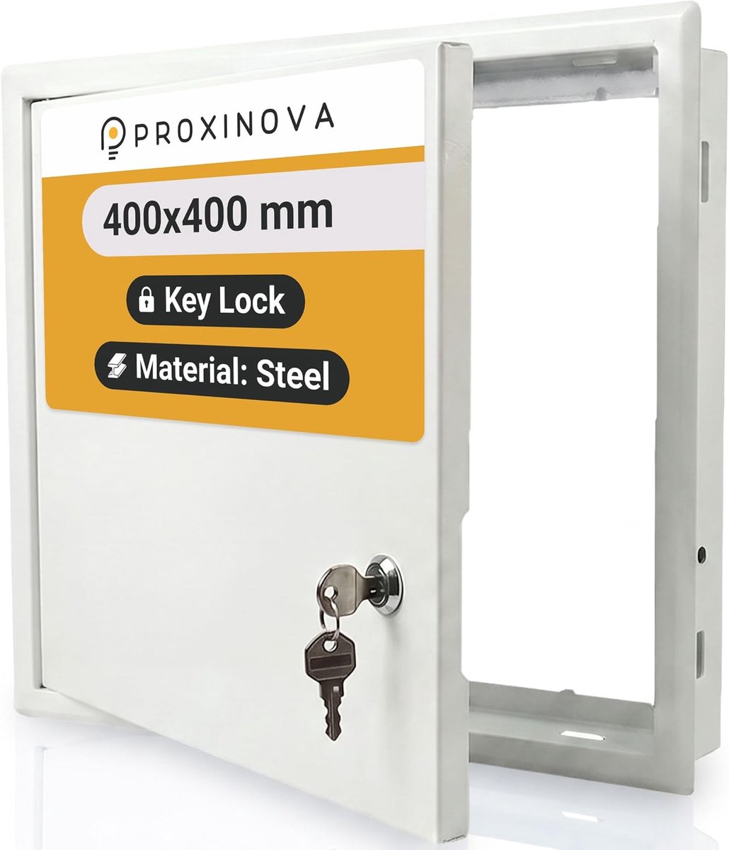 Access Panel 400x400 - Metalen inspectieluik - Key lock - Beveiligde toegang voor onderhoud - ShopVlot