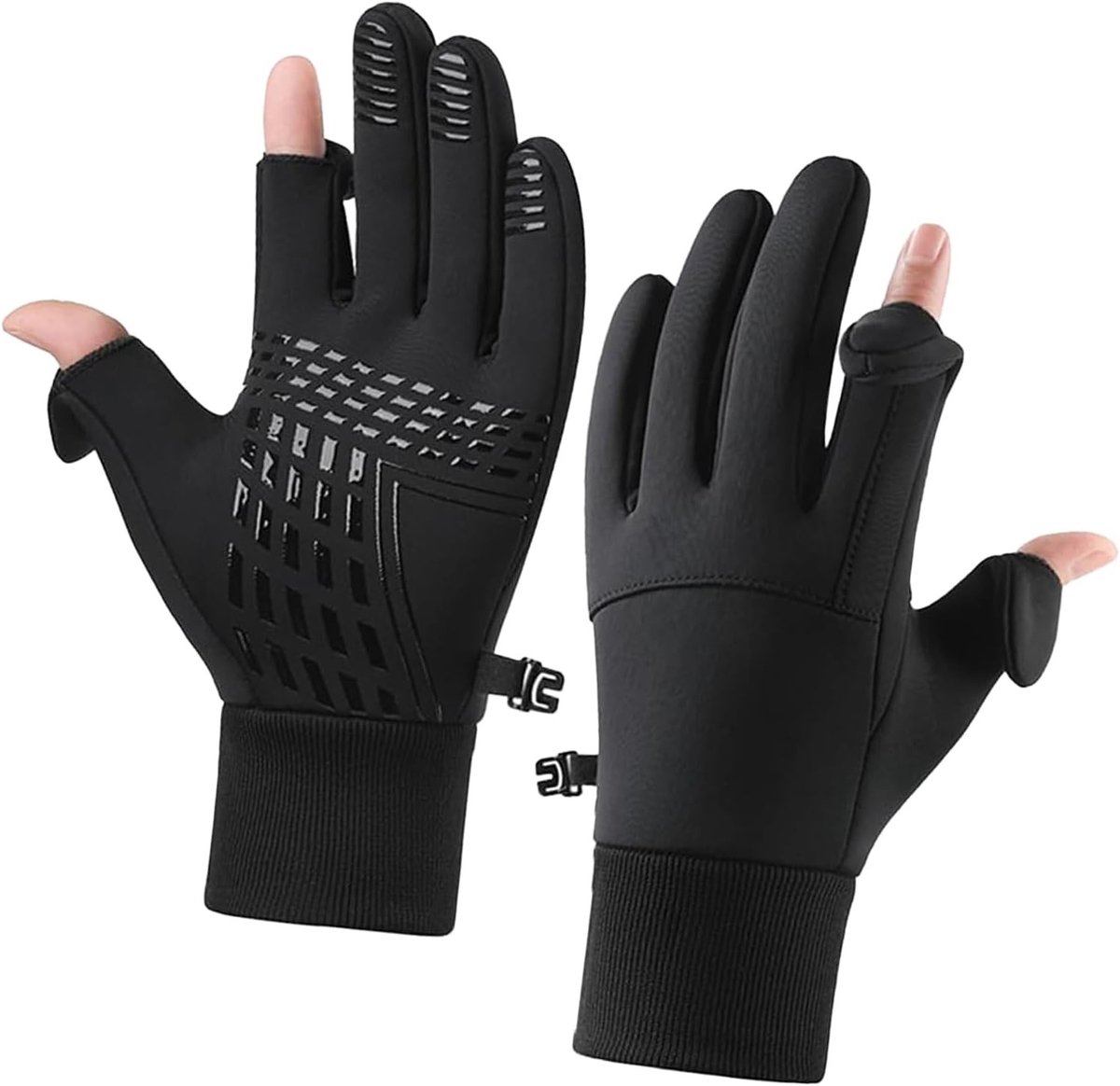 Thermische Winterhandschoenen - Zwart - 25 cm - Waterdichte Touchscreen Handschoenen - Voor Heren en Dames