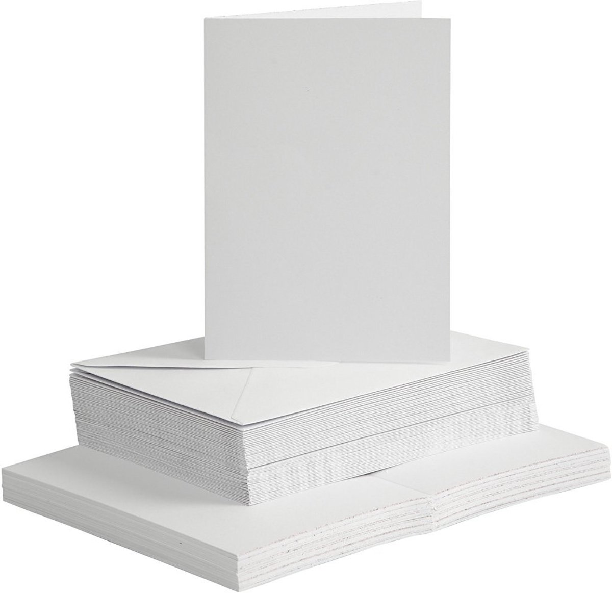 Kaarten en Enveloppen - Wit - 10,5 x 15 cm - Dikke Karton met Bijpassende Enveloppen - Voor Creatieve Projecten