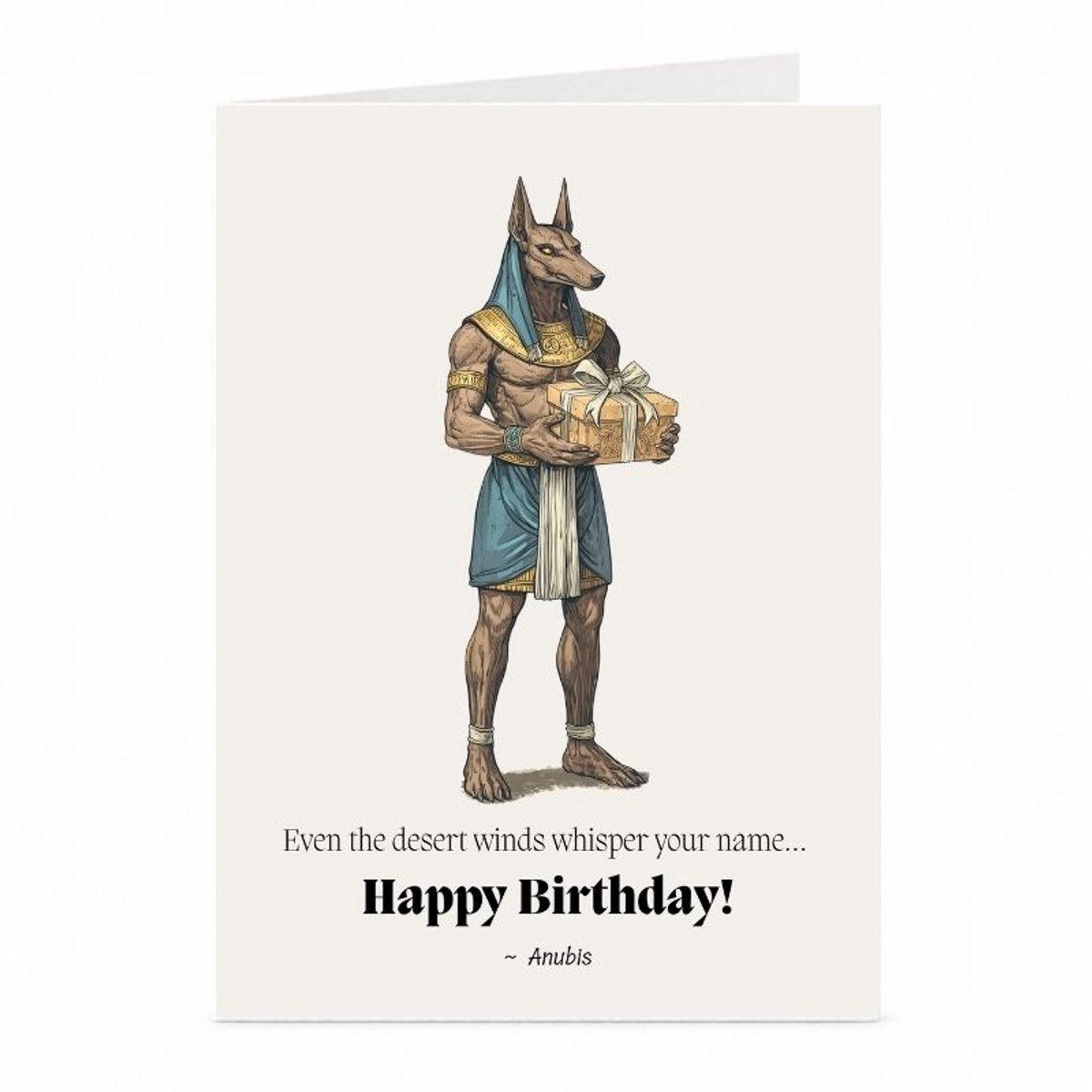 Anubis - Verjaardagskaart - JustTheCardGuy - A6 met envelop