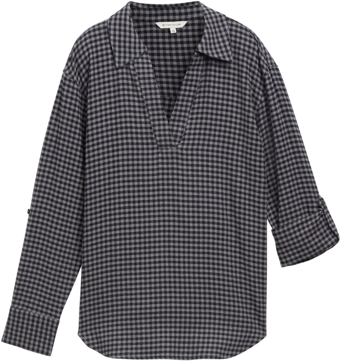 Tom Tailor - Bloes - Maat 38 - Vrouwen - 36166 navy grey - katoen