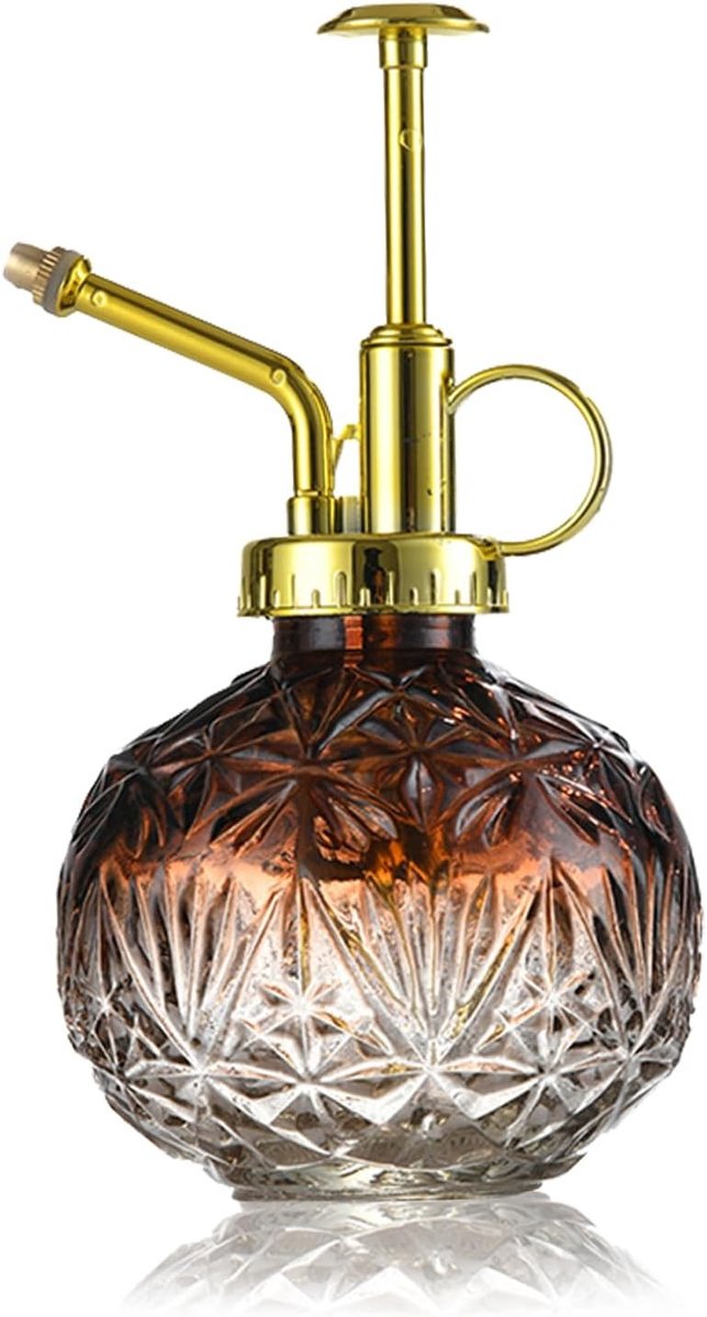 Retro Gegraveerde Sprayfles voor Planten, 240 ml, Drukspuit voor Bloemen, Binnen- en Buitengebruik, Ideaal voor Kleine Tuinen en Balkons