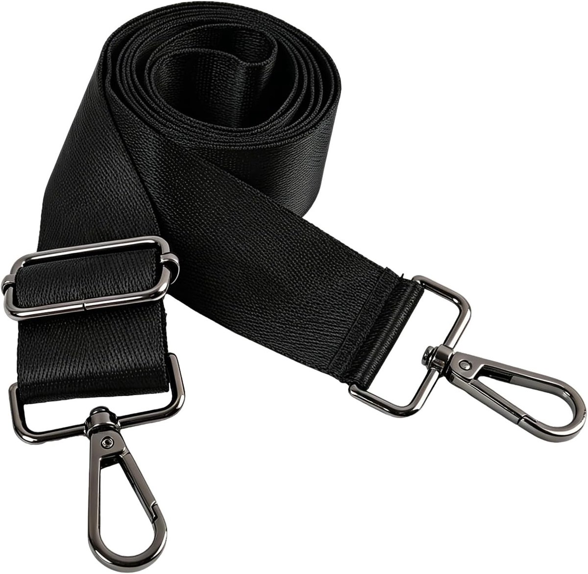 Verstelbare schouderriem van 3,8 cm breed, antislip met draaibare karabijnhaken voor schoudertassen en messengertassen