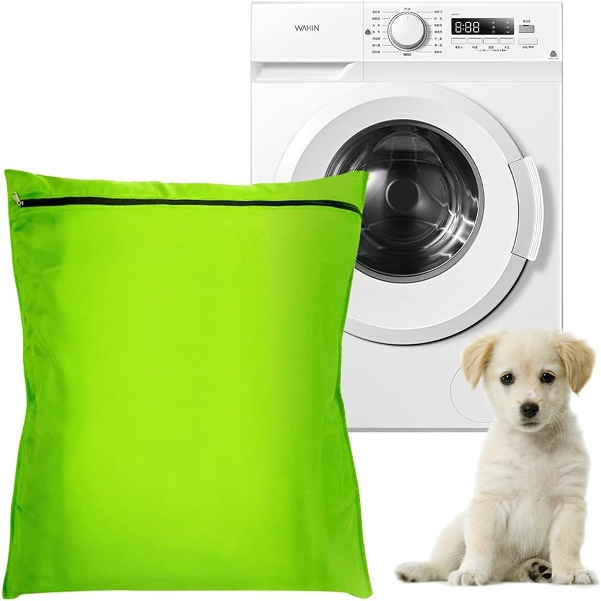 Honden- en kattenwaszak, 65 x 70 cm, voorkomt verstopping door dierenharen in de wasmachine, ideaal voor dierenliefhebbers
