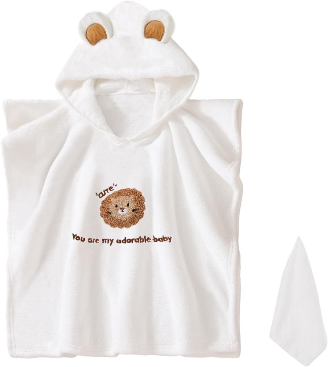 Super Absorberende Baby Bad Poncho Handdoek met Kap voor Pasgeborenen en Peuters 0-3 Jaar, Ideaal voor Bad- en Zwemuitjes