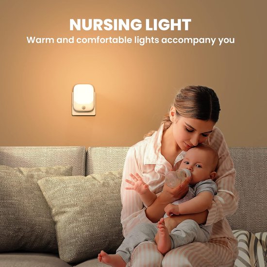 Nachtlampje met sensor - LED lampje - Donker verlichten - Bewegingsdetectie instelbaar - 2 stuks - Wit — afbeelding 4