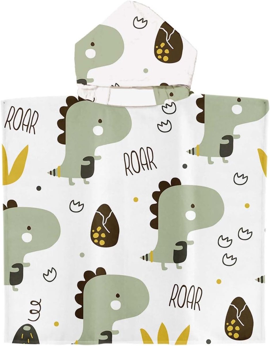 Hooded Badponcho voor Kinderen 65 x 75 cm - Microvezel Handdoek voor Zwemmen, Strand en Douche