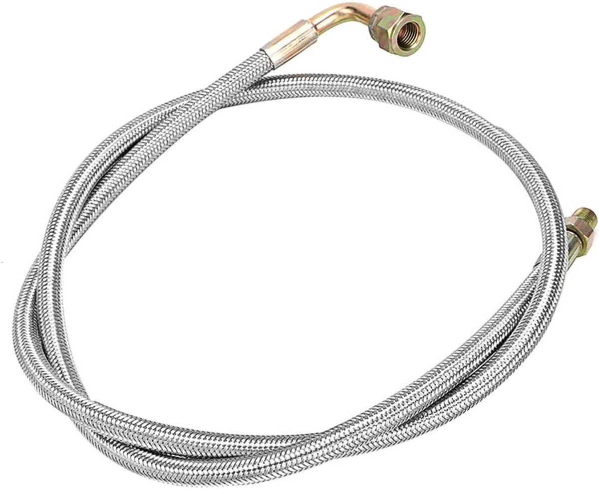 Turbo Oil Feed Line -3AN 36In, Braided Staal, Geschikt voor T3 T4 T70 Turbo's, Hoge Kwaliteit, Olie Aansluiting, Turbo Accessoires