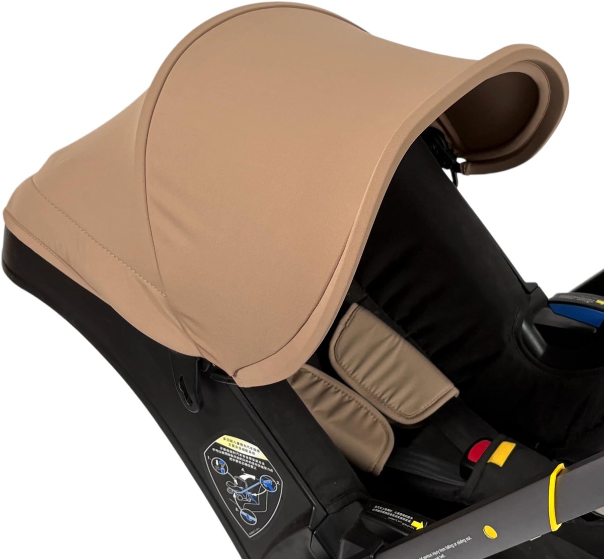 Vervangende luifelhoes compatibel met Doona+ kinderwagen en autostoel, hoge dekking zonwering, dikke zachte - ShopVlot