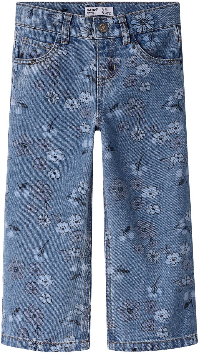 Name it Jeans Wijde pijpen print
