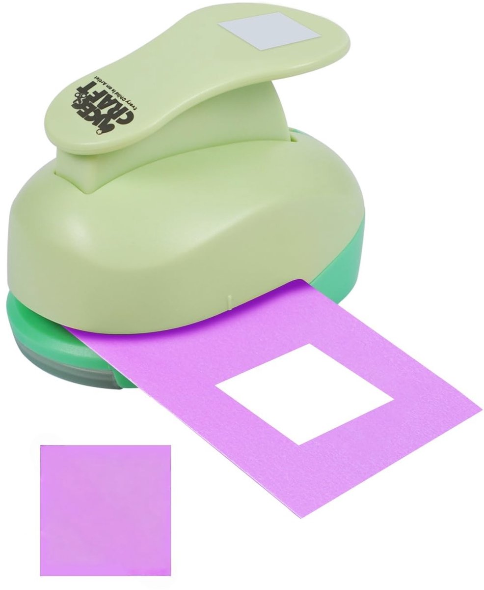 Vierkante Stans voor Cardmaking en Scrapbooking - 19 x 19 mm Perforator voor Journaling, Foto's en DIY Creaties