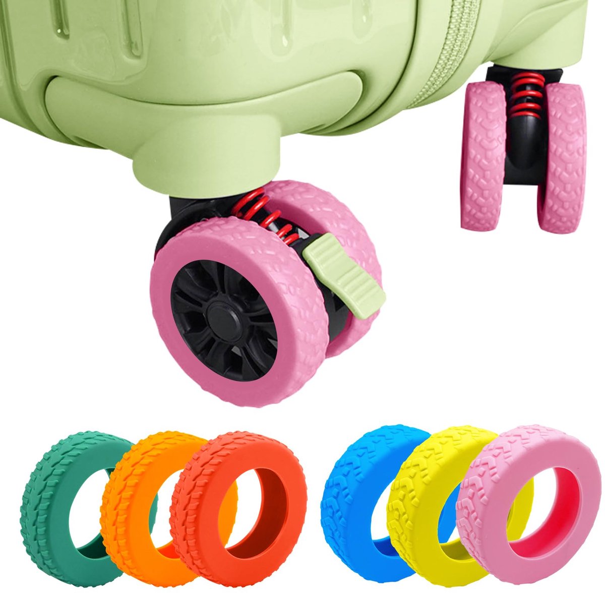Koffers of bureaustoel caster 54 x 54 x 14 mm - roze - duurzame wielen - soepel verplaatsen - ShopVlot