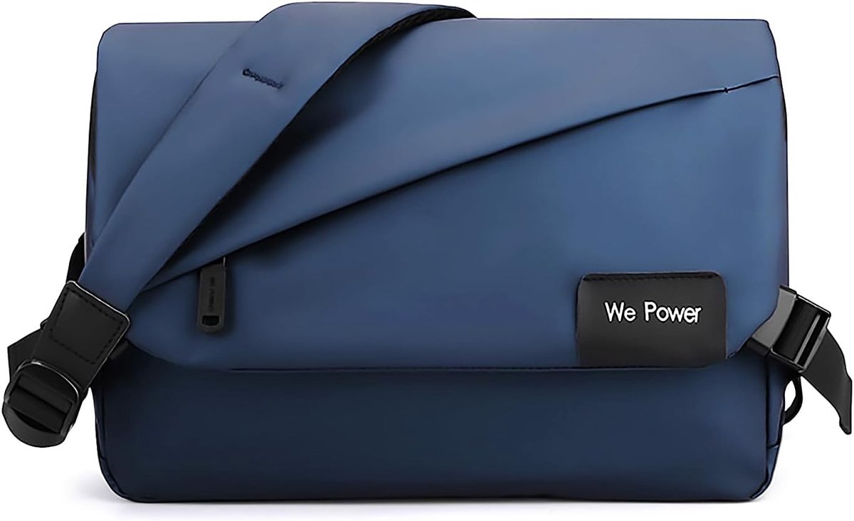 Schoudertas voor Mannen met 4 Ritsvakken, Flapstijl, Crossbody Ontwerp en Verstelbare Schouderriem voor Dagelijks Gebruik