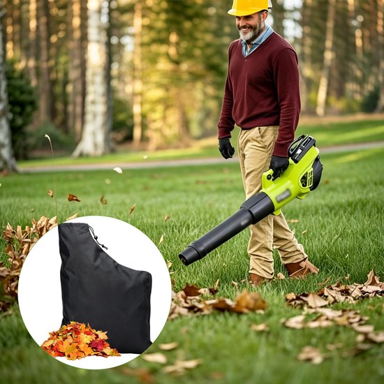 Opvangzak bladzuiger 44 x 60 cm - met ritssluiting - stevig materiaal - eenvoudig legen - ShopVlot — afbeelding 4