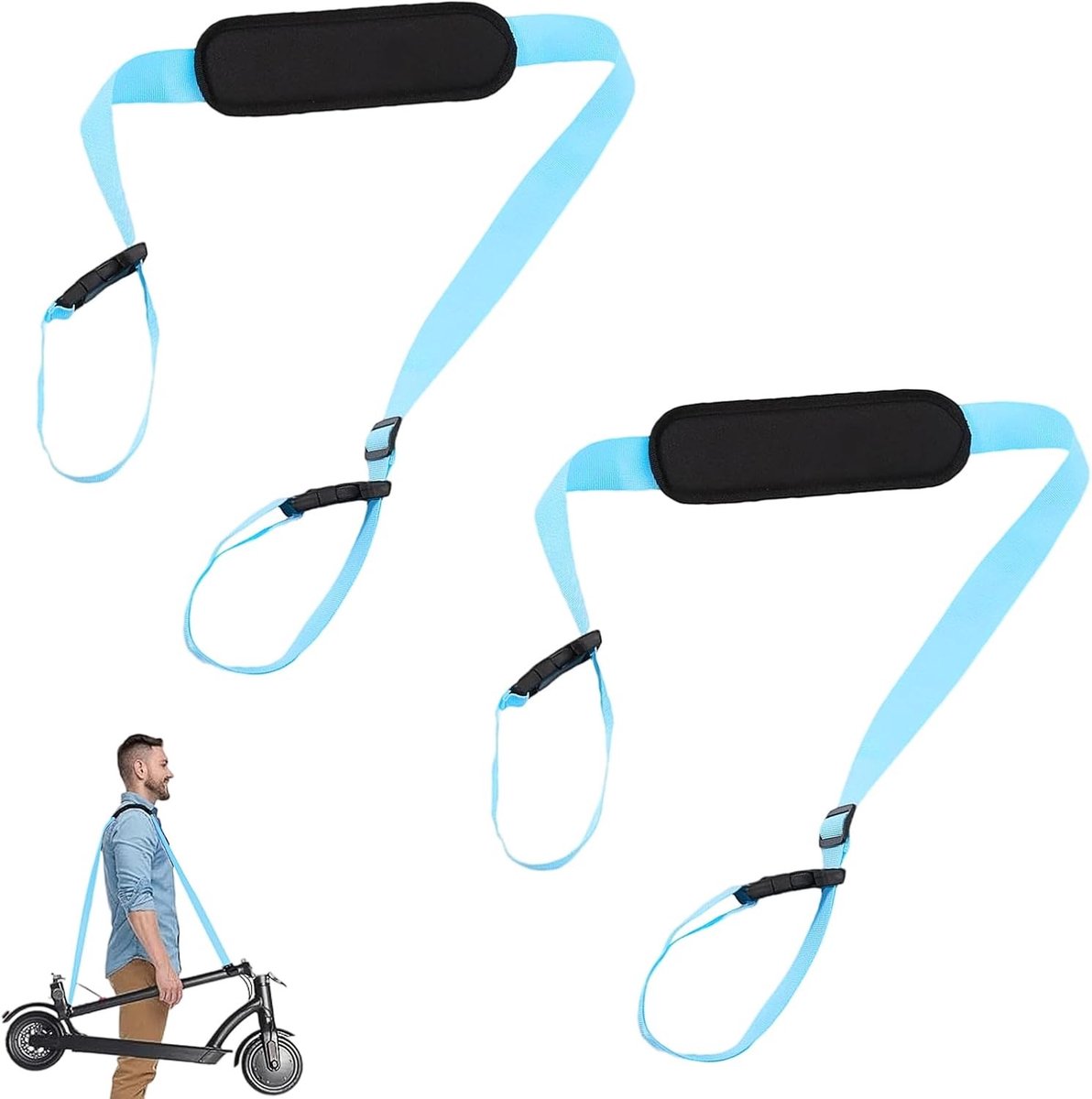 Verstelbare Niet-Slip Draagriem voor Loopfiets, 2 Stuks, Ideaal voor Fietsen, Strand en Park Activiteiten
