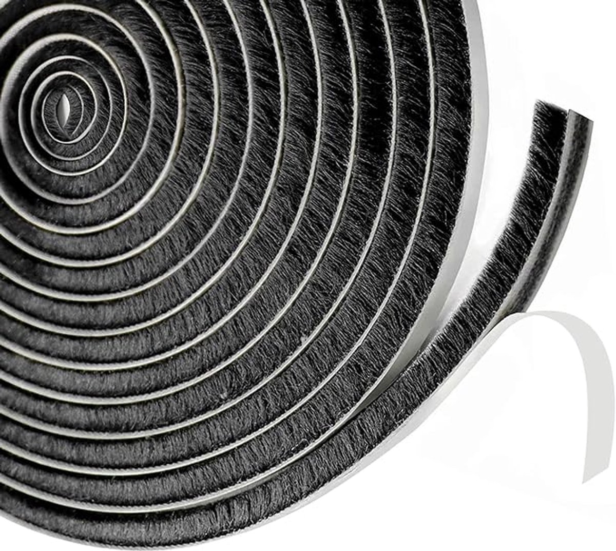 Borstelafdichting, deurafdichting, zelfklevend, 9 mm (B) x 23 mm (D) x 6 m (L), deurafdichting, insectenbescherming, afdichtingsborstel voor deur, ramen, kledingkast, tochtstopper voor deuren