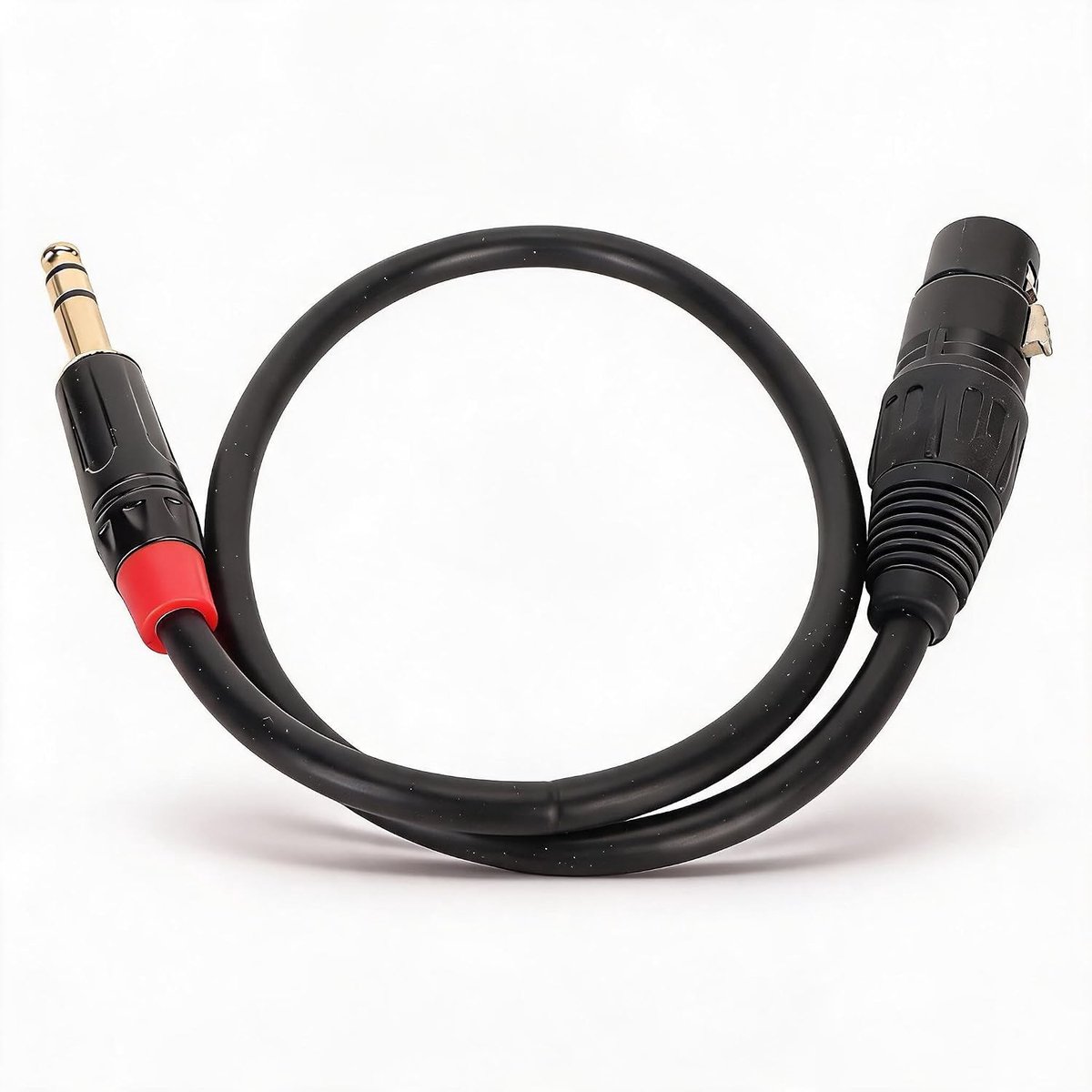XLR Female naar 1/4 Inch TRS Stereo Jack Kabel, Gebalanceerde Patchkabel voor Microfoons en Audioapparatuur, 0.5M Lang