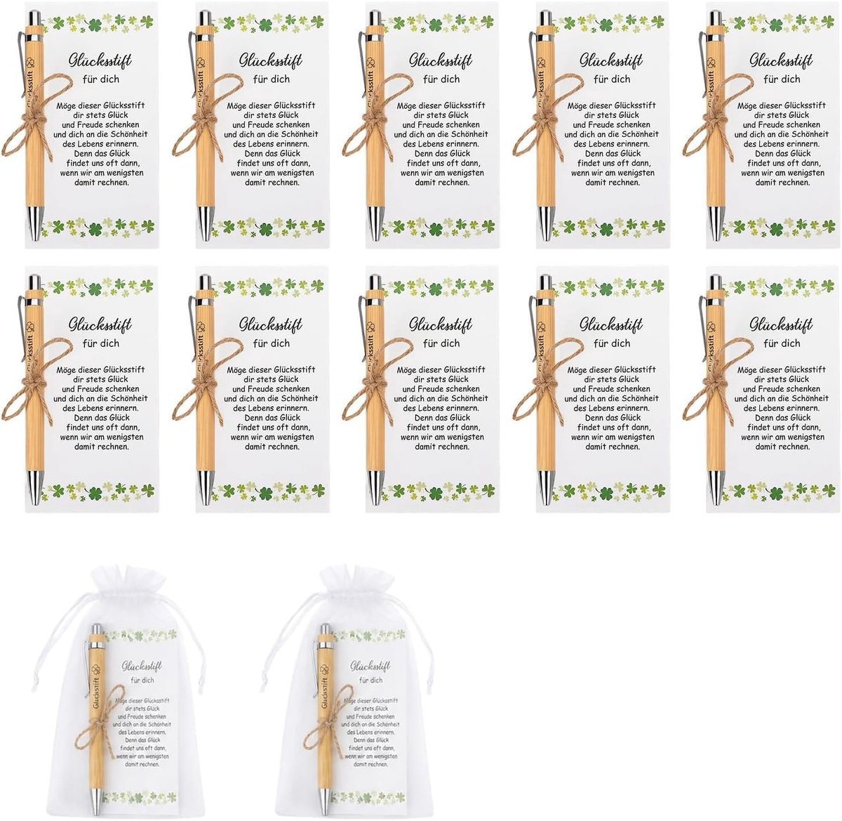 Set van 12 pennen met bedankje voor alle kaarten - ShopVlot
