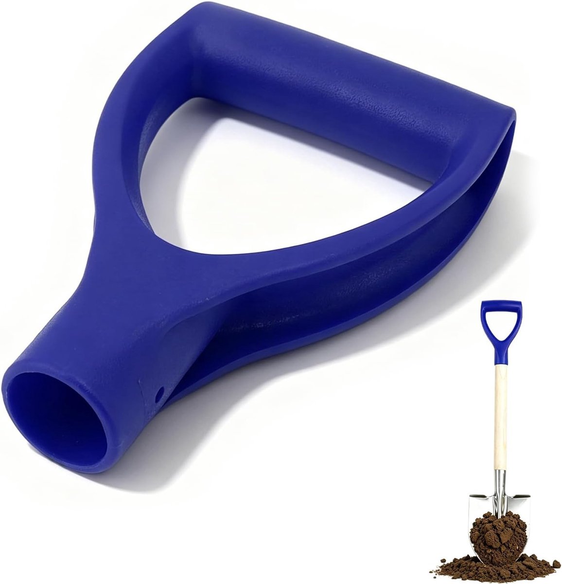 Ergonomische D-vormige tuinschep met lichte handgreep van 18,5 x 11,5 cm voor efficiënt graven, sneeuwruimen en veelzijdig gebruik in de tuin