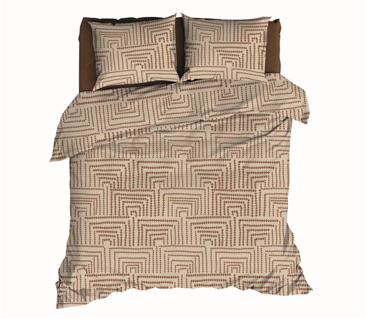 Satin d'Or Vendome Dekbedovertrek - Tweepersoons - 200x200/220 cm - Beige