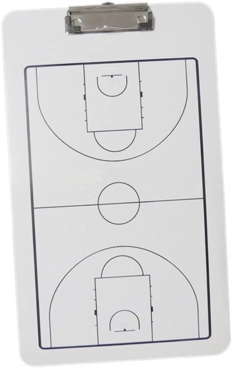 Basketbal Tactiekbord - Coaching Klembord - Wedstrijd Bespreken - Dubbelzijdig Uitwisbaar - 35x22cm - Zoals Afgebeeld