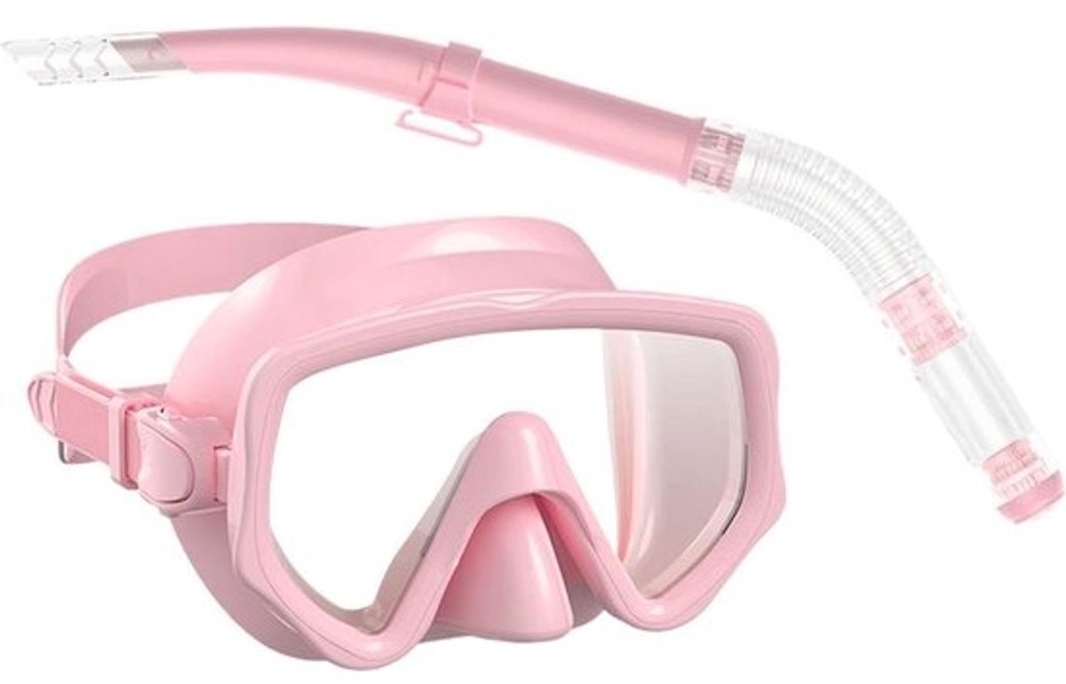 Duiksnorkel - Snorkelset - Onderwater Verkennen - Panoramisch Zicht - 17 x 12 x 10 cm - Roze