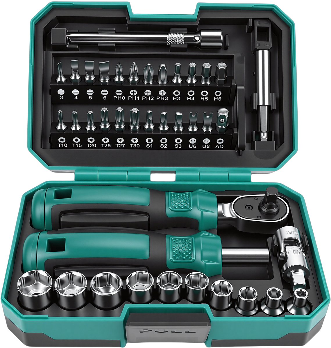 Precisie schroevendraaierset - Precisie schroevendraaierset - Precisie reparatieset - Schroevendraaierset - 40-delig - Gereedschapset - Schroevendraaiers - CRV-legeringstaal - Groen, zwart en zilver