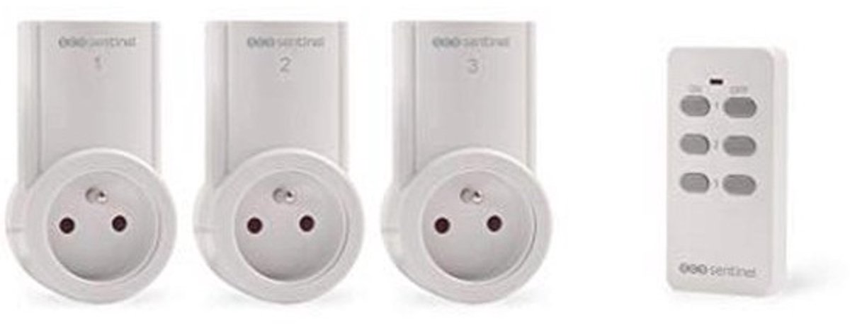 Draadloze Stopcontacten Set – 3 Stuks met Afstandsbediening en 30 m Bereik – Eenvoudige Installatie voor Binnenshuis Gebruik